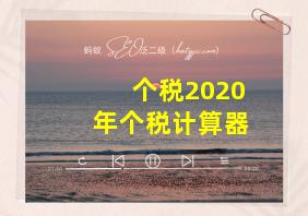 个税2020年个税计算器