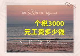 个税3000元工资多少钱