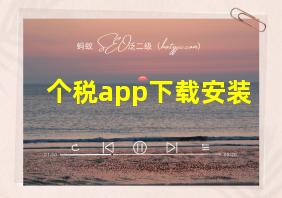 个税app下载安装