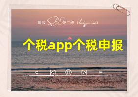 个税app个税申报