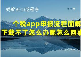 个税app申报流程图解下载不了怎么办呢怎么回事