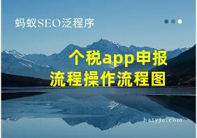 个税app申报流程操作流程图