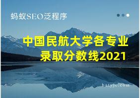 中国民航大学各专业录取分数线2021