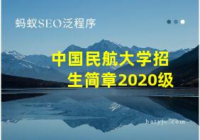 中国民航大学招生简章2020级