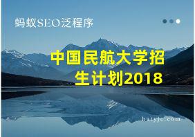 中国民航大学招生计划2018