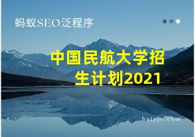 中国民航大学招生计划2021