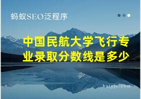 中国民航大学飞行专业录取分数线是多少