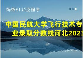 中国民航大学飞行技术专业录取分数线河北2023