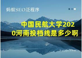 中国民航大学2020河南投档线是多少啊