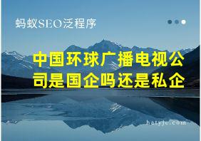 中国环球广播电视公司是国企吗还是私企