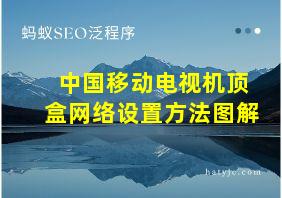 中国移动电视机顶盒网络设置方法图解