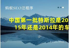 中国第一批特斯拉是2015年还是2014年的车