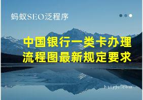 中国银行一类卡办理流程图最新规定要求