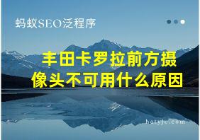 丰田卡罗拉前方摄像头不可用什么原因