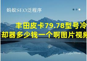 丰田皮卡79.78型号冷却器多少钱一个啊图片视频