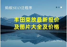 丰田荣放最新报价及图片大全及价格