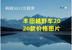 丰田越野车2020款价格图片