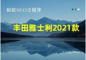 丰田雅士利2021款