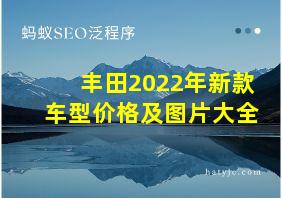 丰田2022年新款车型价格及图片大全