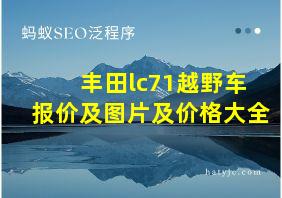 丰田lc71越野车报价及图片及价格大全