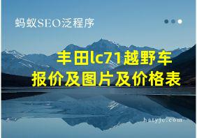 丰田lc71越野车报价及图片及价格表