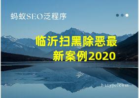 临沂扫黑除恶最新案例2020