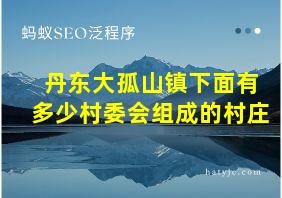 丹东大孤山镇下面有多少村委会组成的村庄