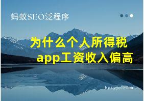 为什么个人所得税app工资收入偏高