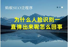 为什么人脸识别一直弹出来呢怎么回事