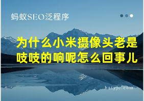 为什么小米摄像头老是吱吱的响呢怎么回事儿