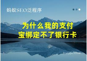 为什么我的支付宝绑定不了银行卡