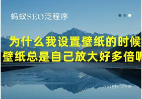 为什么我设置壁纸的时候壁纸总是自己放大好多倍呢