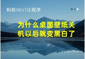 为什么桌面壁纸关机以后就变黑白了