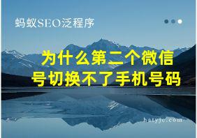 为什么第二个微信号切换不了手机号码