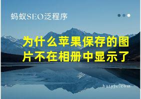 为什么苹果保存的图片不在相册中显示了