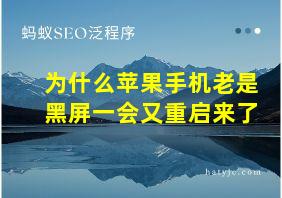 为什么苹果手机老是黑屏一会又重启来了