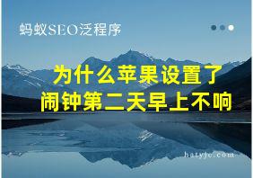 为什么苹果设置了闹钟第二天早上不响