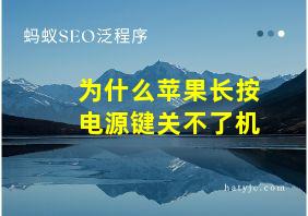 为什么苹果长按电源键关不了机