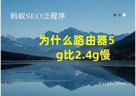 为什么路由器5g比2.4g慢