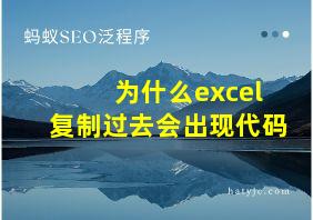 为什么excel复制过去会出现代码