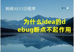 为什么idea的debug断点不起作用