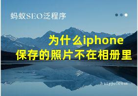 为什么iphone保存的照片不在相册里