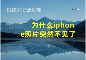 为什么iphone照片突然不见了