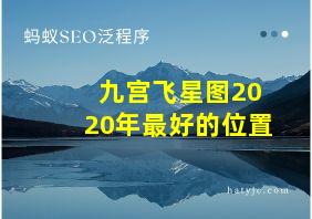 九宫飞星图2020年最好的位置