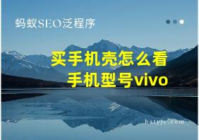 买手机壳怎么看手机型号vivo