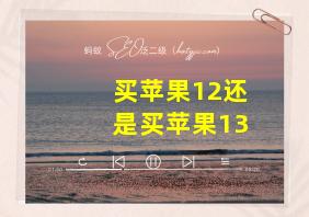 买苹果12还是买苹果13