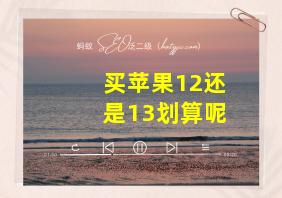 买苹果12还是13划算呢