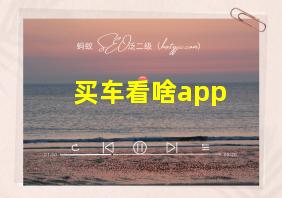 买车看啥app