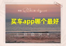 买车app哪个最好