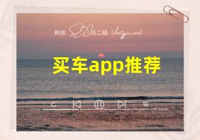 买车app推荐